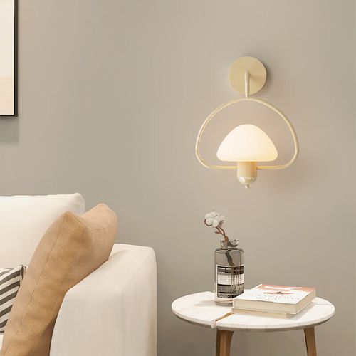 时光大师新创意壁灯卧室床头灯蘑菇简约现代儿童房间门厅墙壁照明灯具